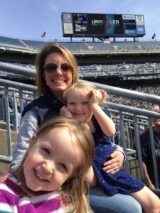 Leah & the kids at Beaver Stadium a few years ago.