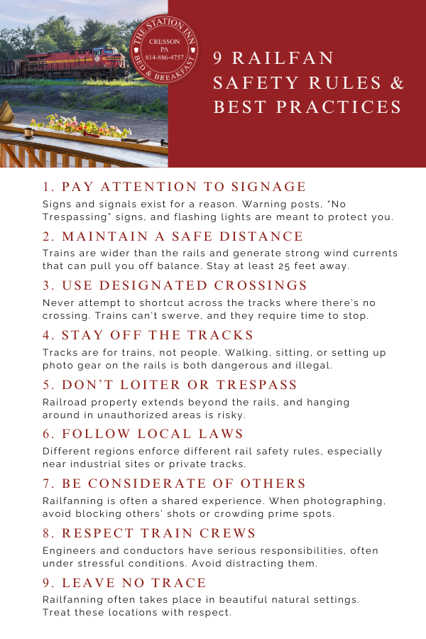 Railfan Safety Infographic