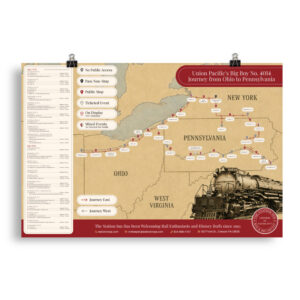 2026 Union Pacific Big Boy Map Poster - Updated!